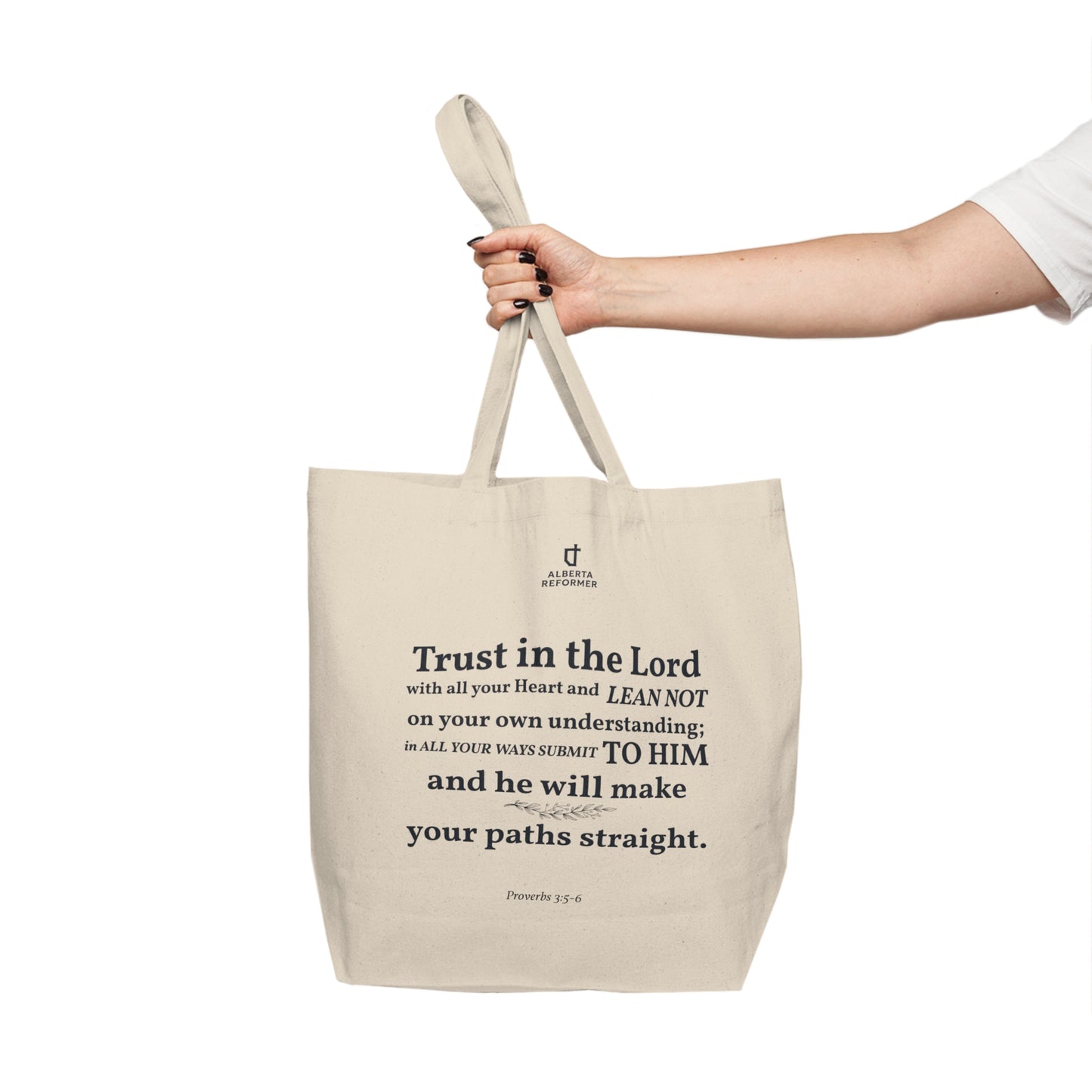 Proverbs 3:5-6 Canvas Tote Bag