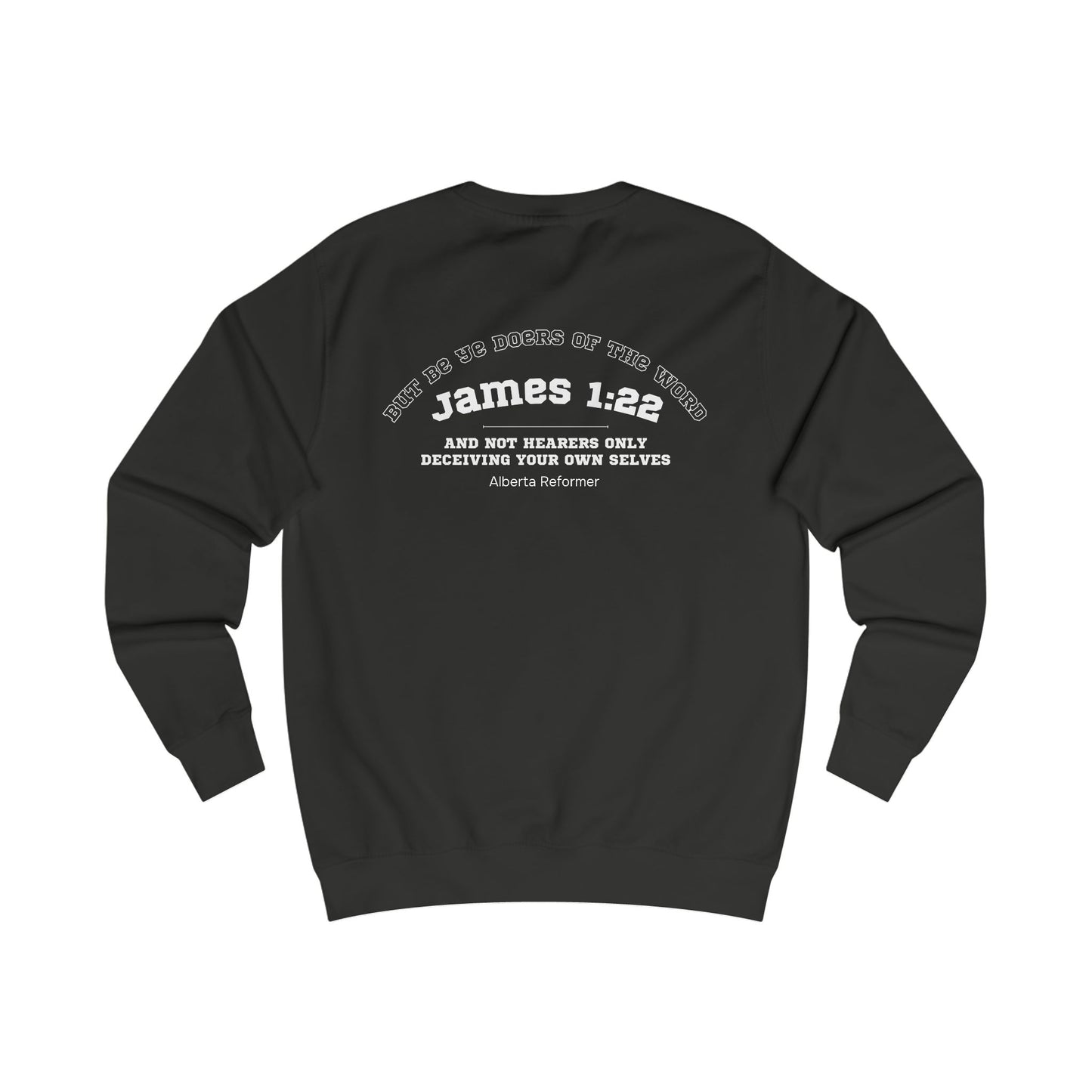 James 1:22 (Back) Unisex Sweatshirt v2