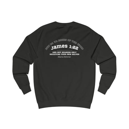 James 1:22 (Back) Unisex Sweatshirt v2