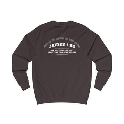 James 1:22 (Back) Unisex Sweatshirt v2
