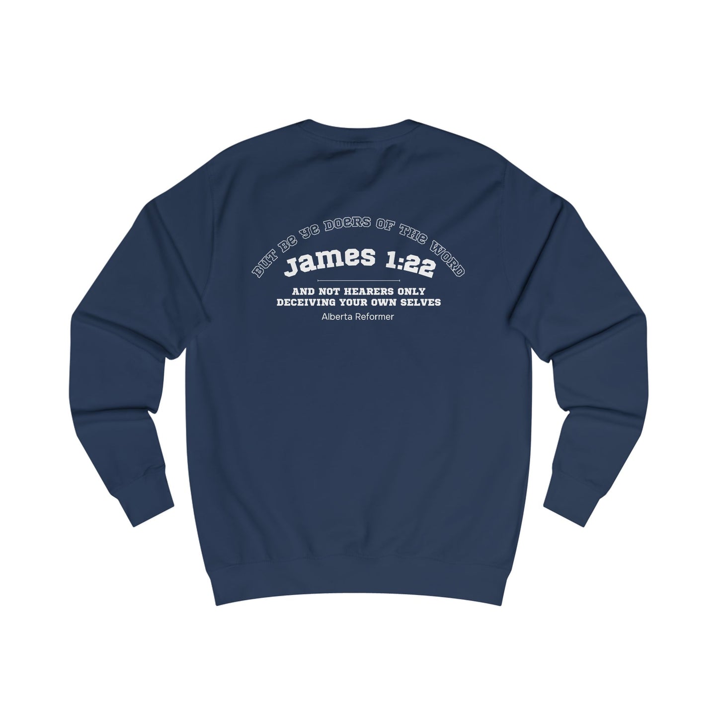 James 1:22 (Back) Unisex Sweatshirt v2