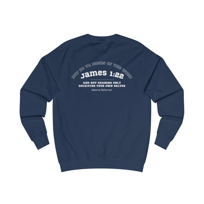 James 1:22 (Back) Unisex Sweatshirt v2