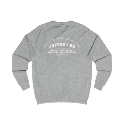 James 1:22 (Back) Unisex Sweatshirt v2