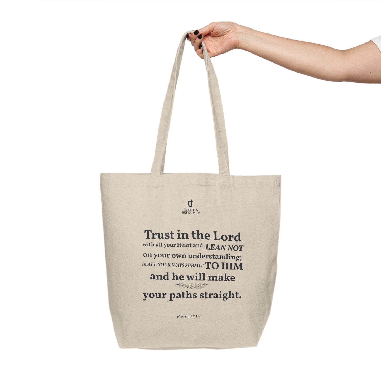 Proverbs 3:5-6 Canvas Tote Bag